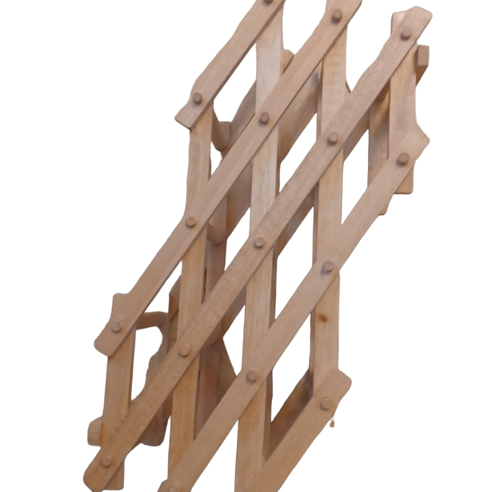 Fold up‎ wooden wine rack made in Thailand